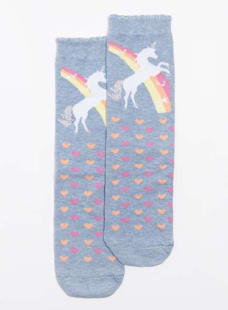 Denim Unicorn Socks